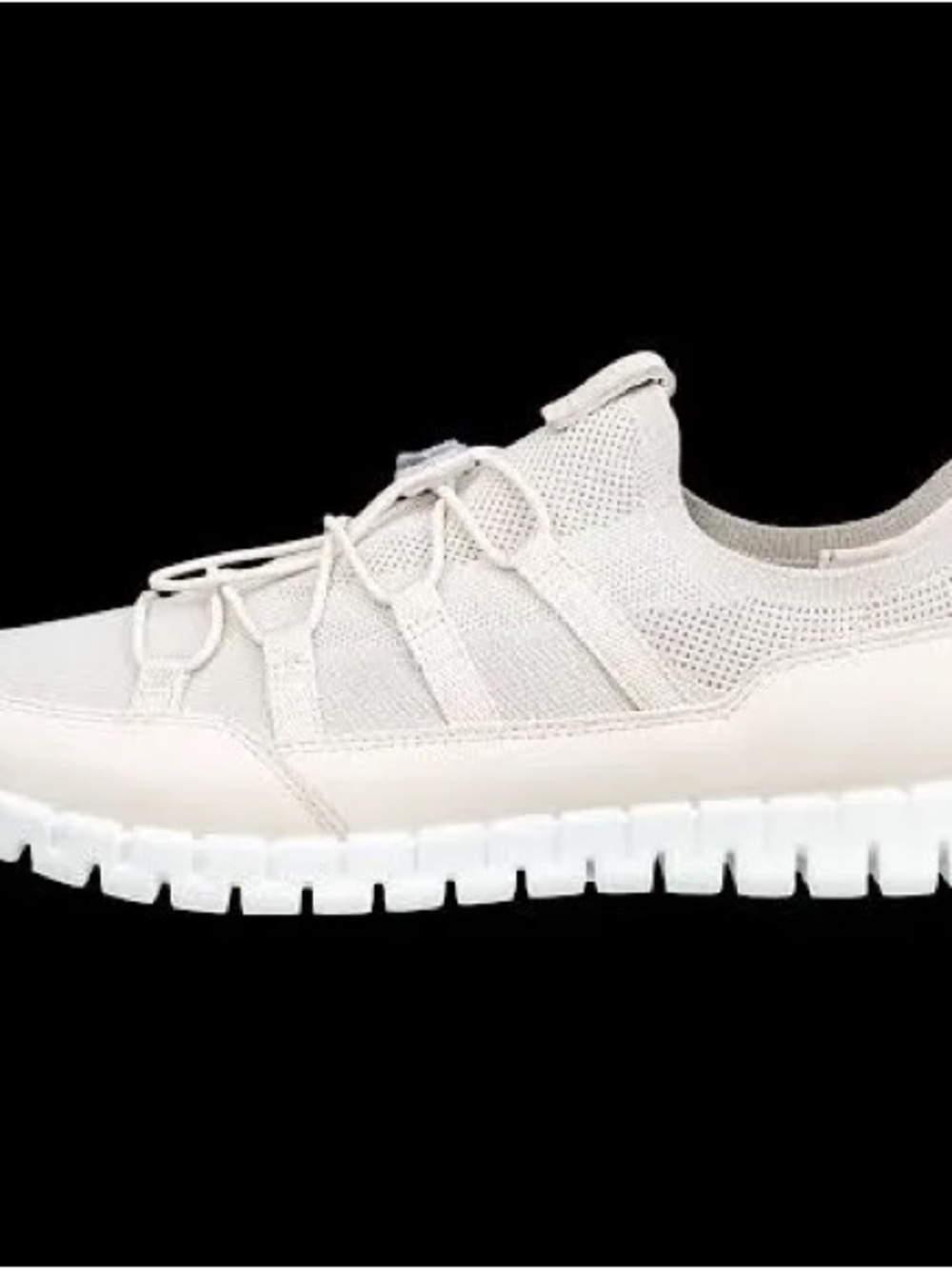 Ecco Light Beige Knit Slip-On Sneaker - White Sole